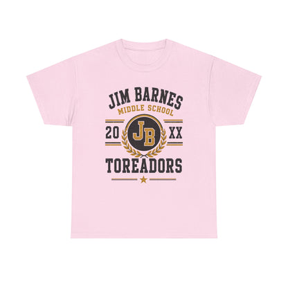 Jim Barnes Middle School Toreadors T-Shirt — School Spirit Tee with JB Crest