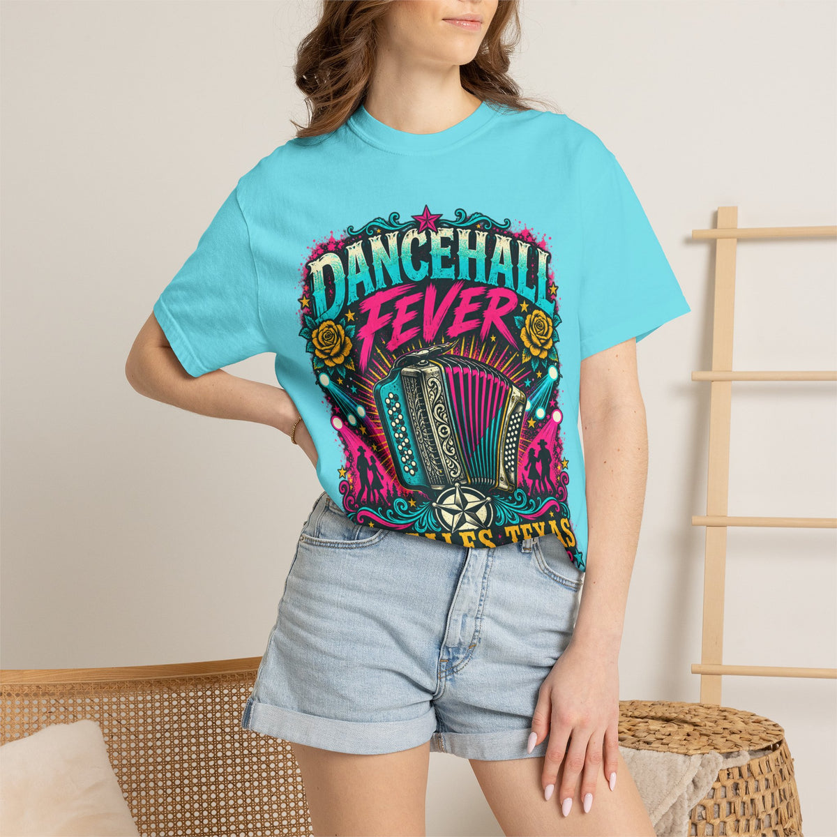 Dancehall Fever Accordion T-Shirt — Gonzales, Texas Friday Night Two-Step