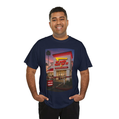 Retro Diner Photo T‑Shirt – 'A Hand Out Of It' Vintage Neon Tee
