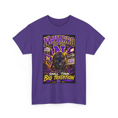 T-Shirt — Navarro “Small Town, Big Tradition” Vintage Football Pride Tee