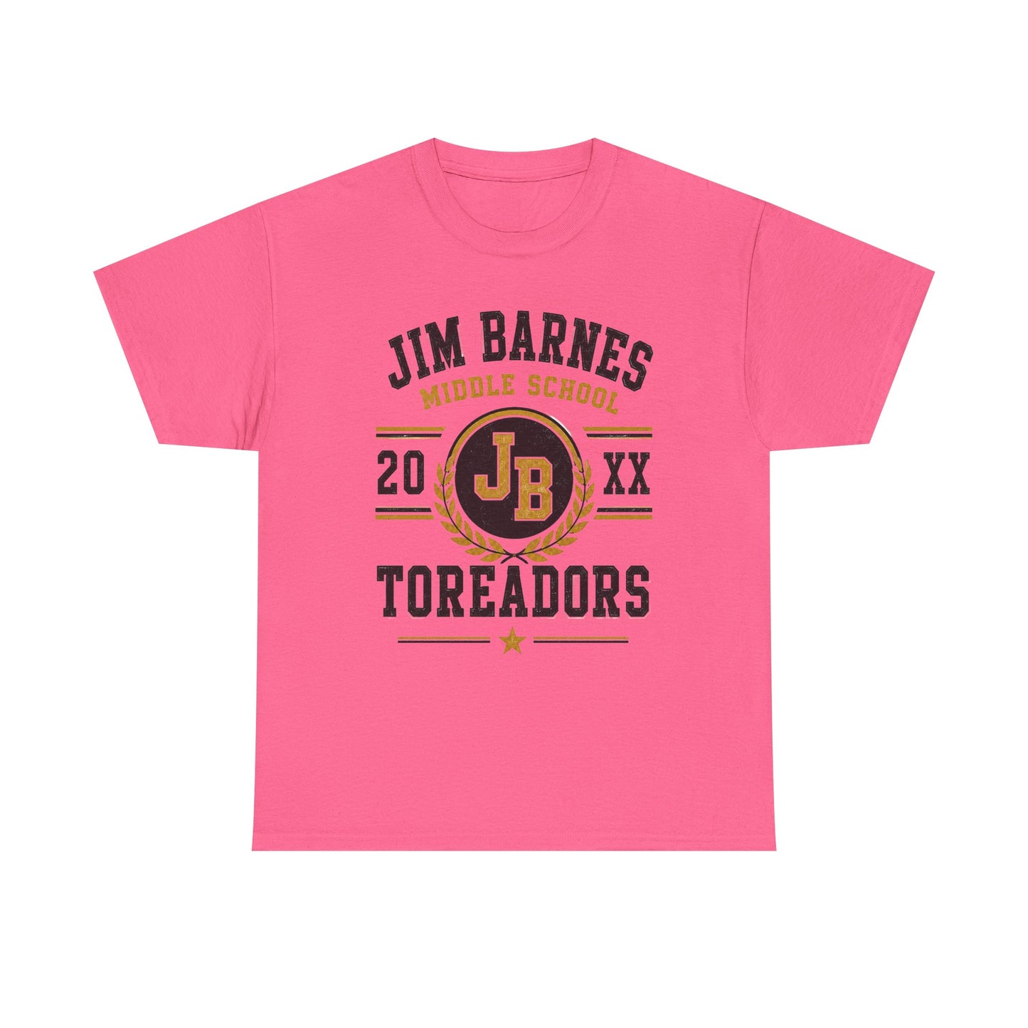 Jim Barnes Middle School Toreadors T-Shirt — School Spirit Tee with JB Crest