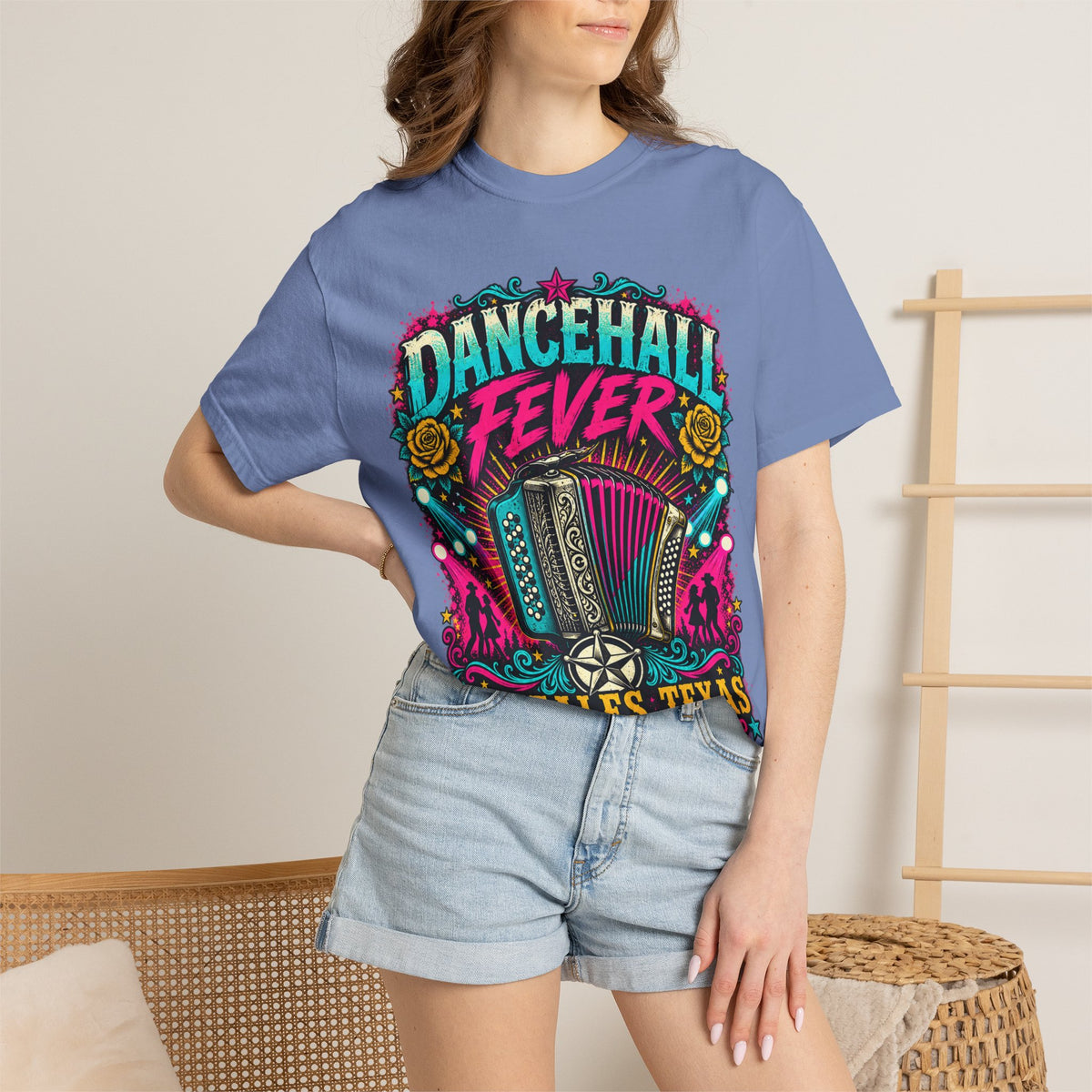 Dancehall Fever Accordion T-Shirt — Gonzales, Texas Friday Night Two-Step
