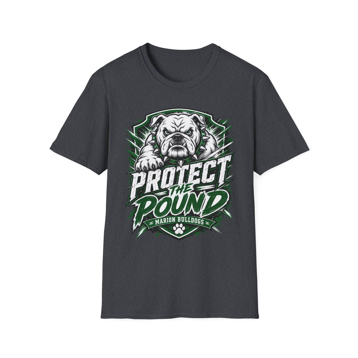 Protect the Pound Bulldog T-Shirt — Fierce Mascot Tee for Fans & Players