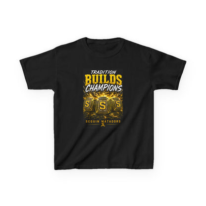 Kids Tee - "Tradition Builds Champions" Sequin Matadors Youth Shirt