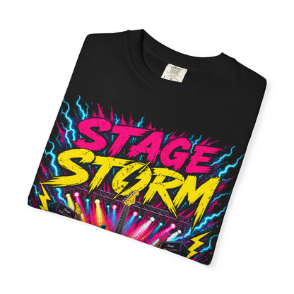 Stage Storm Rock Band T-Shirt — "Stage Storm" Guitar Concert Graphic Tee