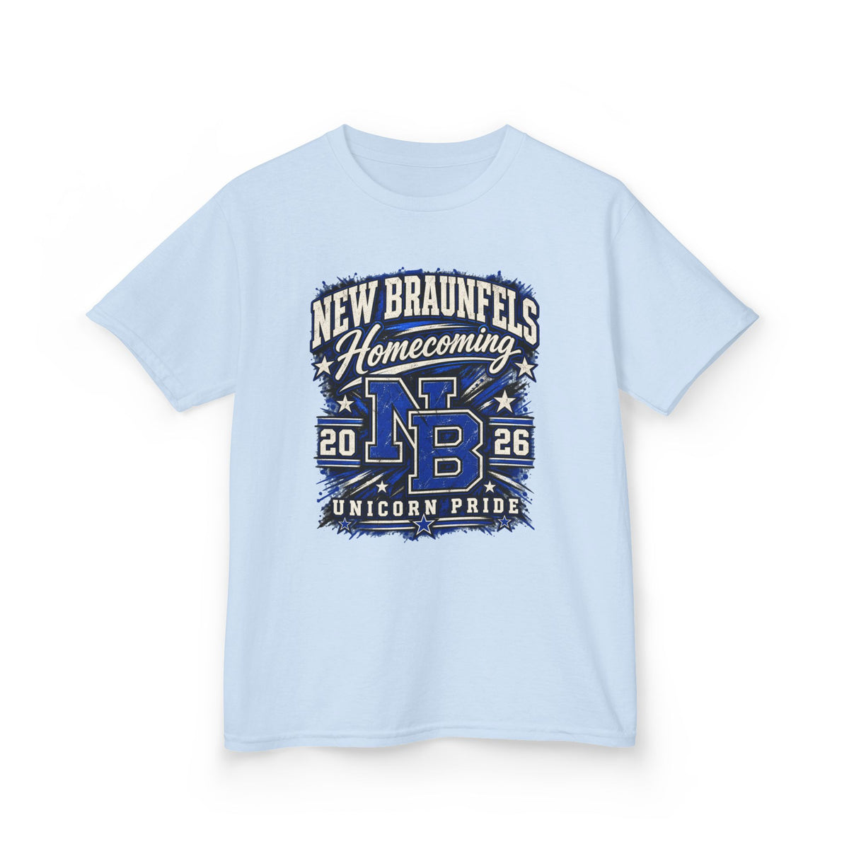 New Braunfels Homecoming 2026 Kids T‑Shirt — NB Unicorn Pride School Spirit Tee