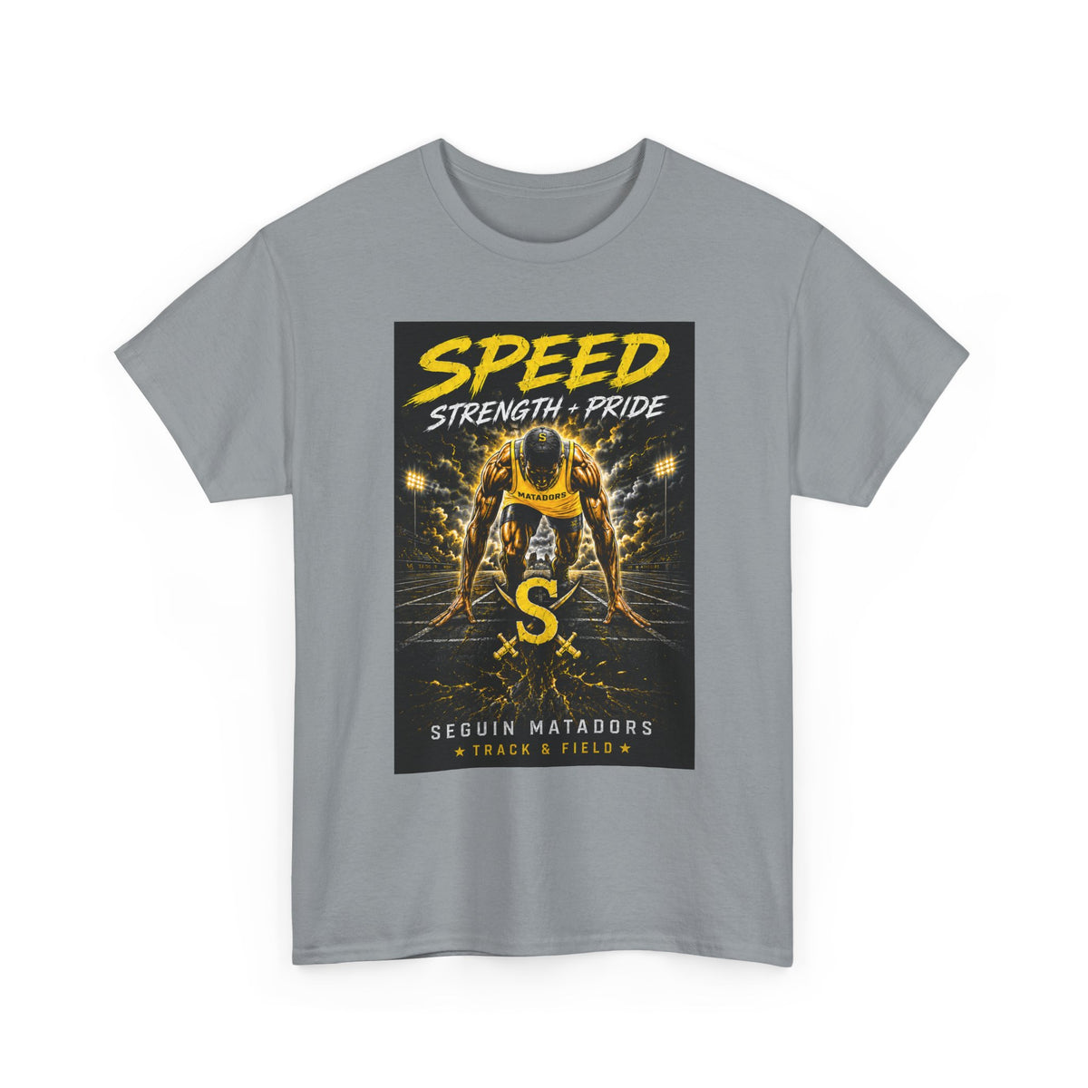 Speed Strength Pride Tee — Seguin Matadors Football Graphic T-Shirt