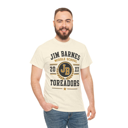 Jim Barnes Middle School Toreadors T-Shirt — School Spirit Tee with JB Crest
