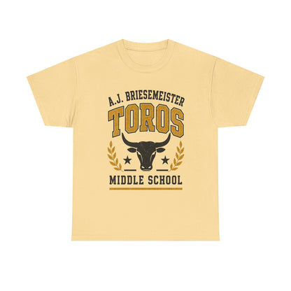 Toros Middle School Tee — A.J. Briesemeister School Spirit T-Shirt