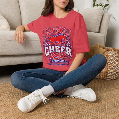Nixon-Smiley Mustangs Cheer Dad T-Shirt — School Spirit Fan Tee