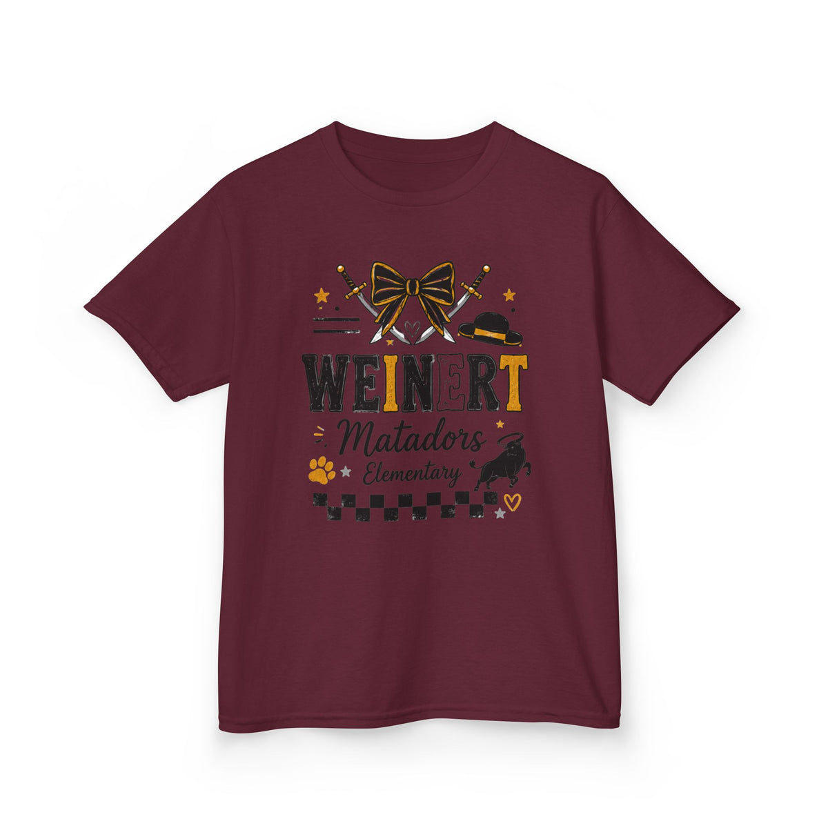 Matadors Elementary Kids T‑Shirt – 'Weinert' School Spirit Tee