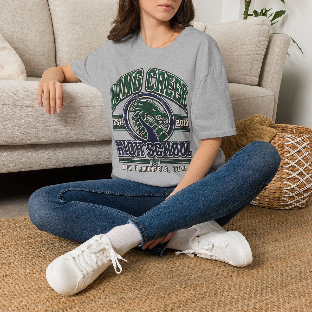 Long Creek High School Mascot T-Shirt — School Spirit Dragon Tee (Established 2010)