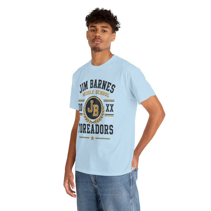 Jim Barnes Middle School Toreadors T-Shirt — School Spirit Tee with JB Crest