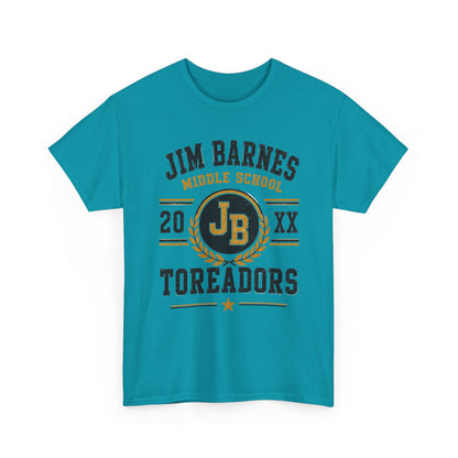 Jim Barnes Middle School Toreadors T-Shirt — School Spirit Tee with JB Crest