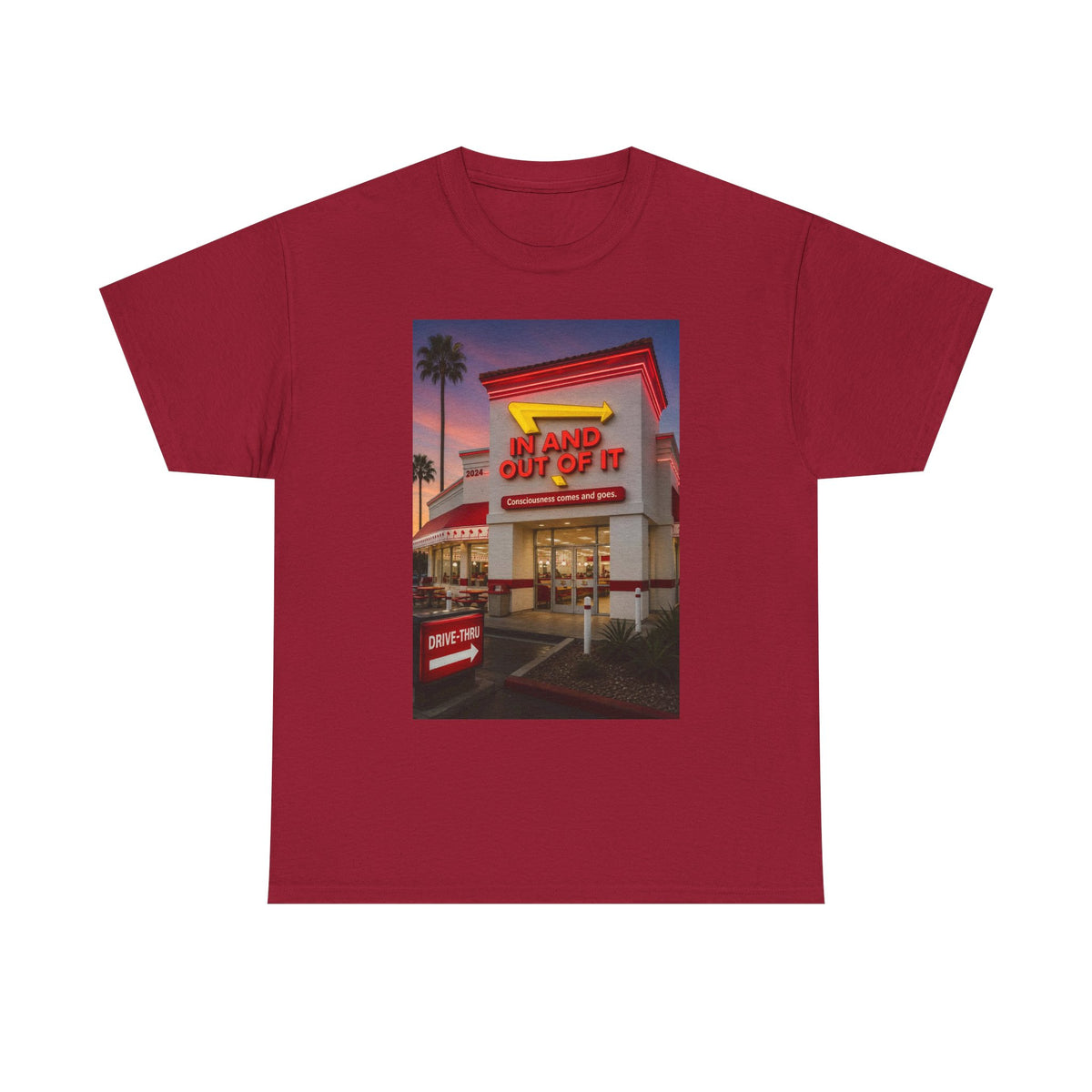 Retro Diner Photo T‑Shirt – 'A Hand Out Of It' Vintage Neon Tee