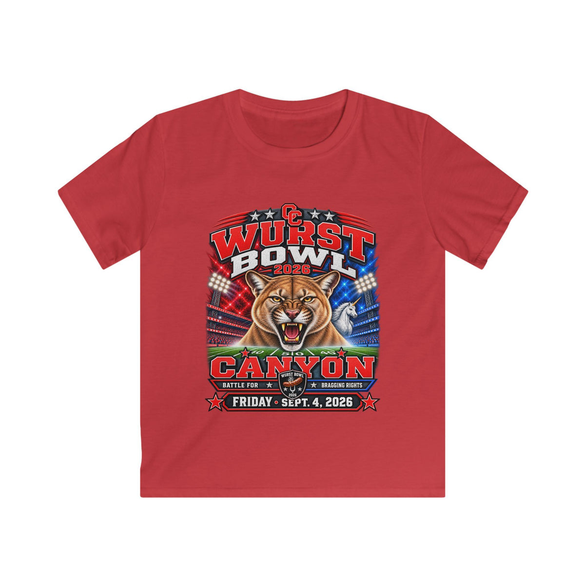 Kids Tee — Wurst Bowl Canyon 2026 Football Event Shirt