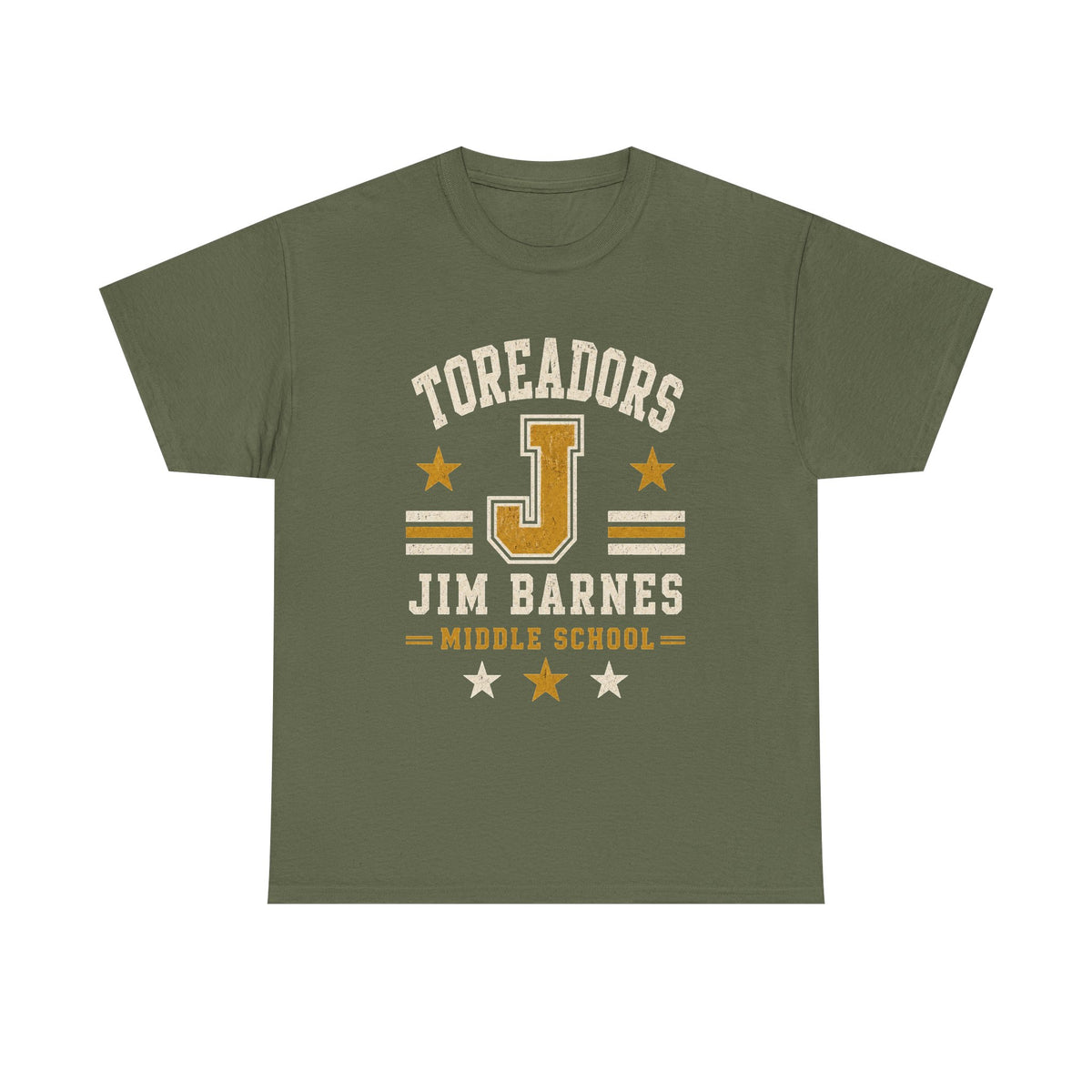 Toreadors Jim Barnes School Letterman Tee — Vintage School Spirit T-Shirt