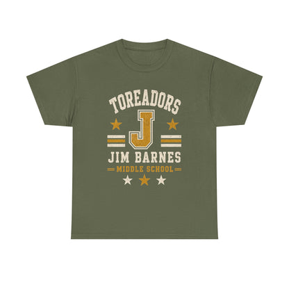 Toreadors Jim Barnes School Letterman Tee — Vintage School Spirit T-Shirt