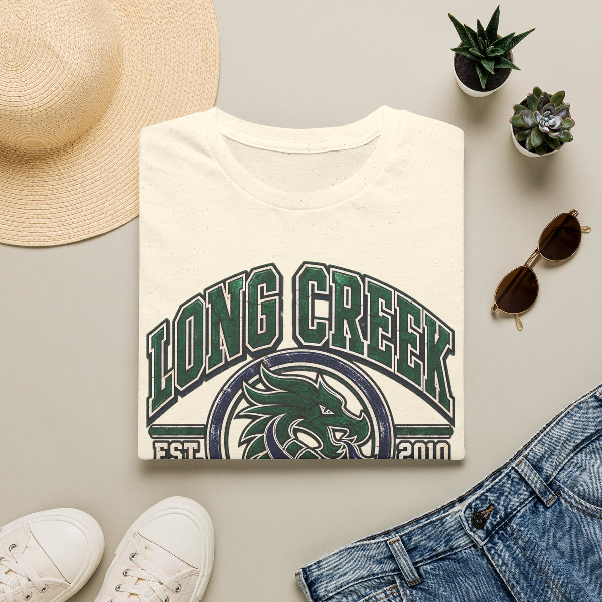 Long Creek High School Mascot T-Shirt — School Spirit Dragon Tee (Established 2010)