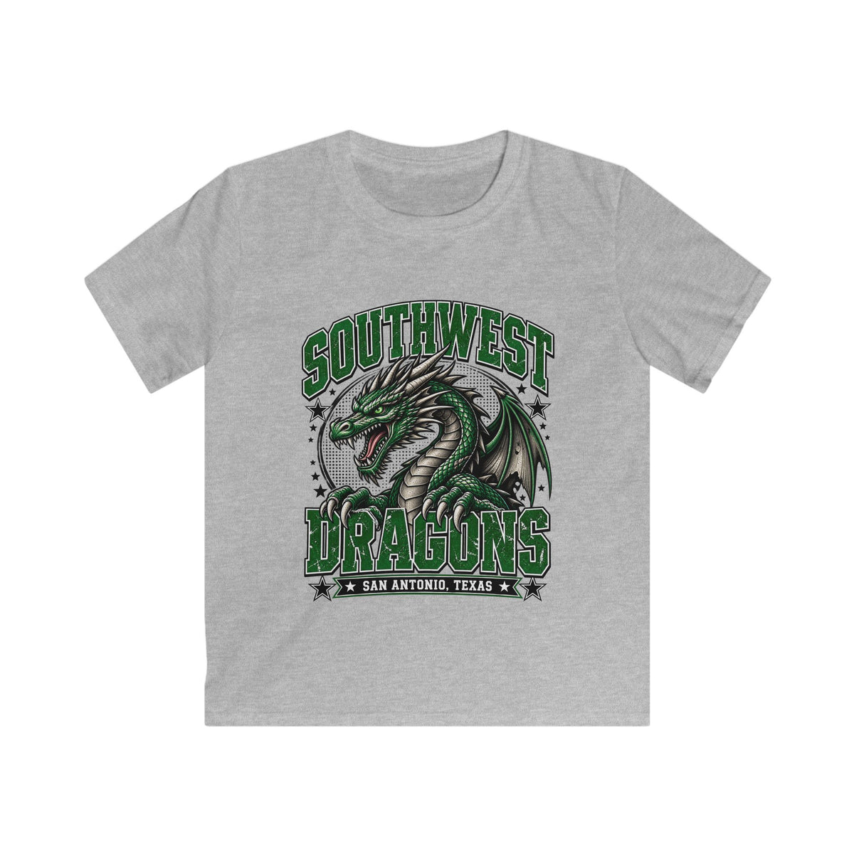 Southwest Dragons Kids Tee — San Antonio Green Dragon Youth T-Shirt