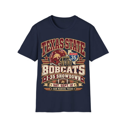 Texas State Bobcats Football T‑Shirt – I‑35 Showdown Game Day Tee