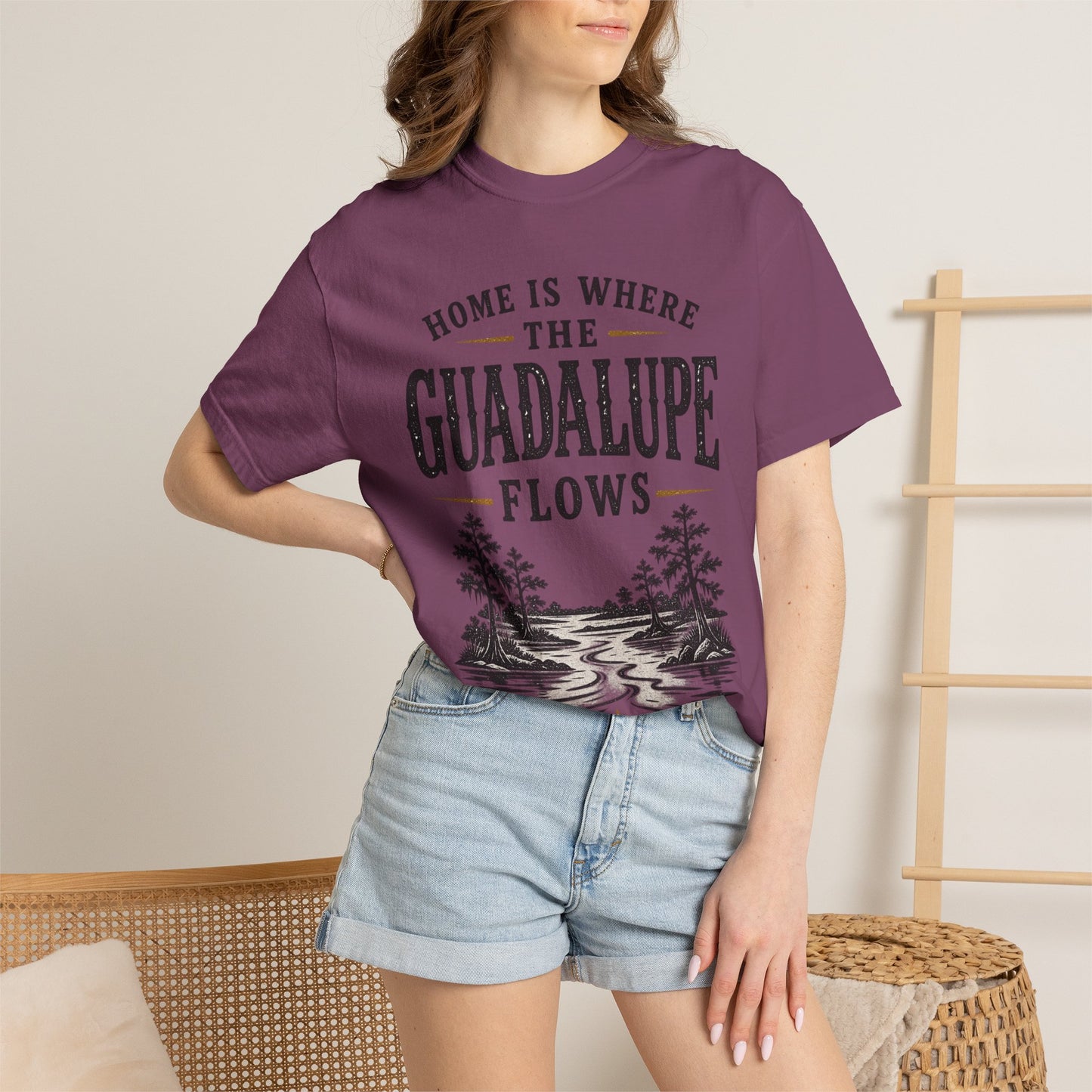 Guadalupe River T-Shirt — "Home Is Where The Guadalupe Flows" Vintage Outdoors Tee