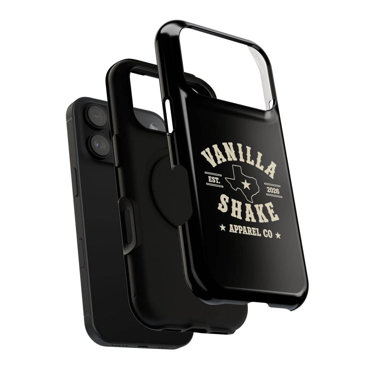 Black w/Ivory Logo lmpact-Resistant Phone Cases