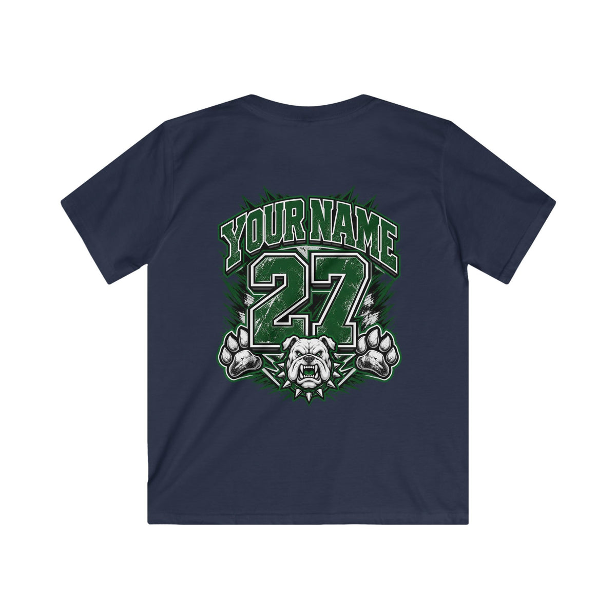 Marion Bulldogs Kids T‑Shirt — Custom Name & Number Youth Football Tee