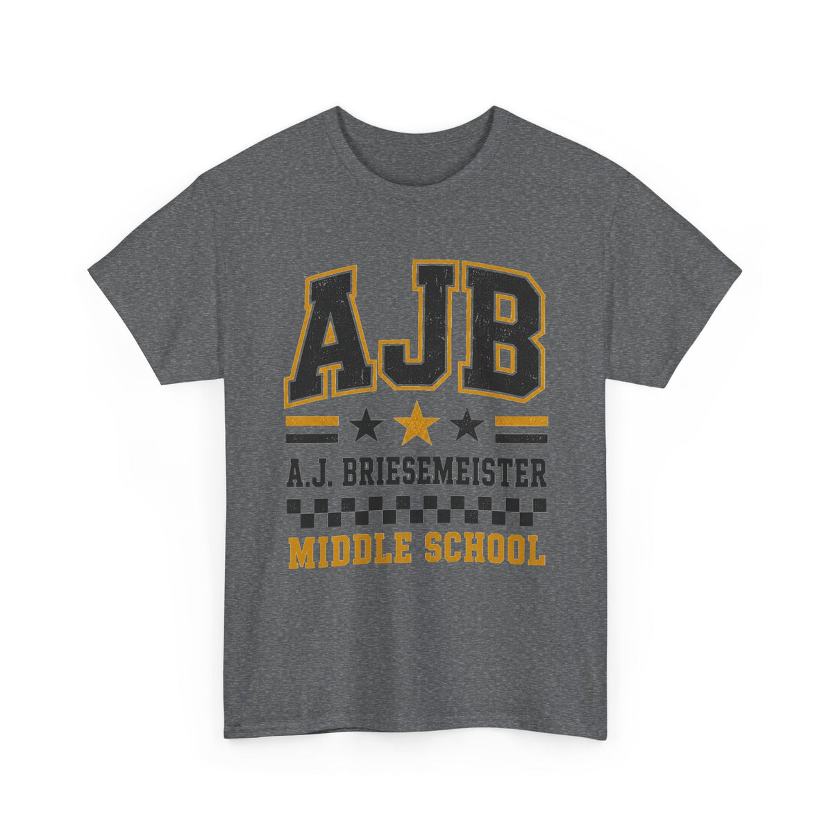 Middle School Custom Name Tee — AJB Briesemeister School Spirit Shirt