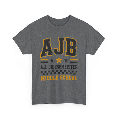 Middle School Custom Name Tee — AJB Briesemeister School Spirit Shirt