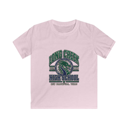 Long Creek High School Kids Tee – Dragon Mascot School Spirit Shirt