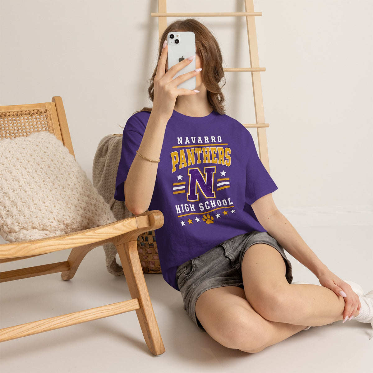 Navarro Panthers High School Tee — Retro Letterman N Design