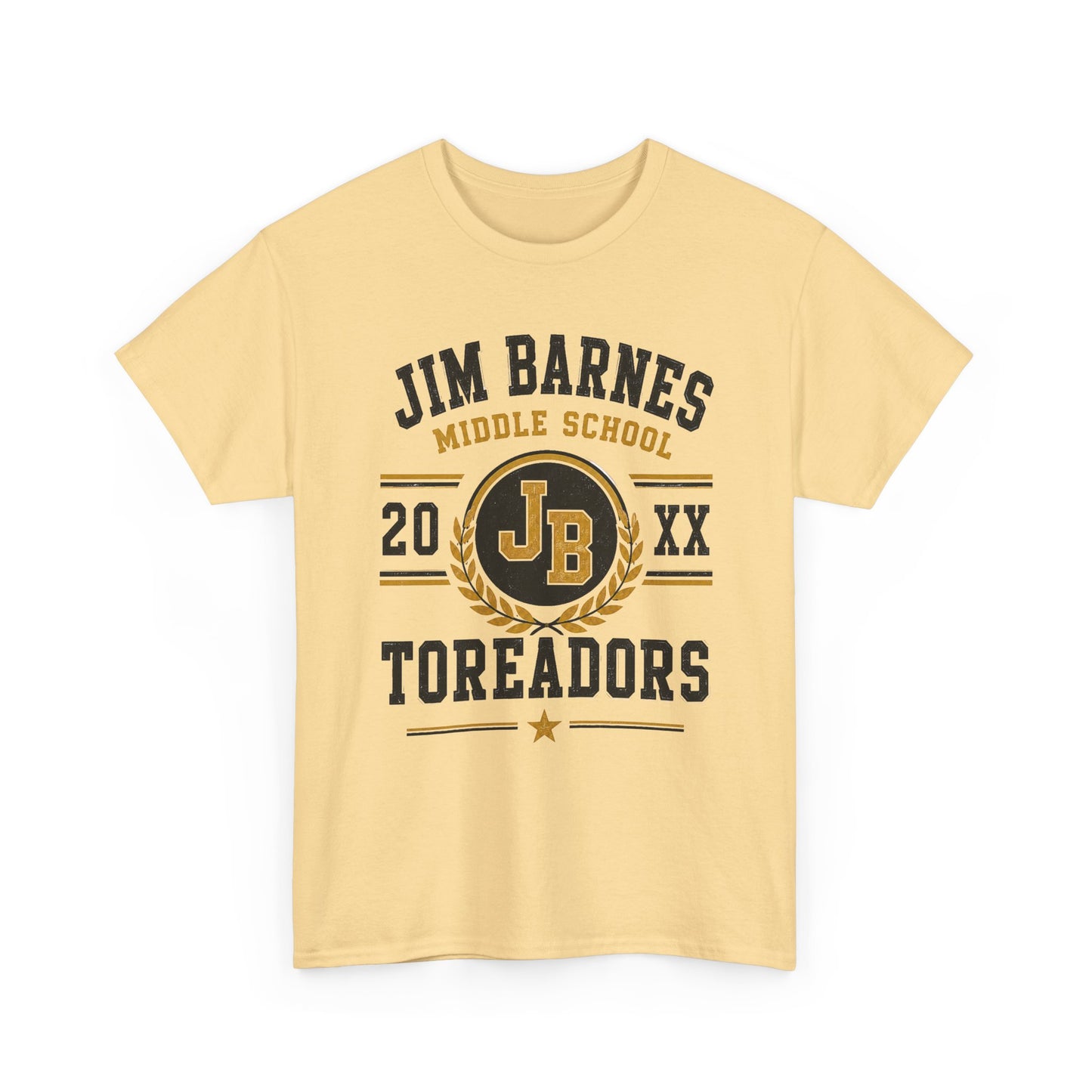Jim Barnes Middle School Toreadors T-Shirt — School Spirit Tee with JB Crest