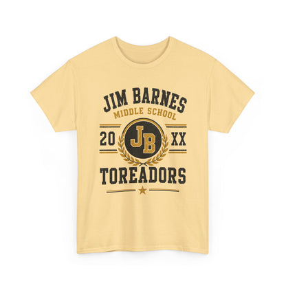 Jim Barnes Middle School Toreadors T-Shirt — School Spirit Tee with JB Crest