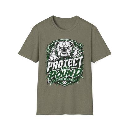 Protect the Pound Bulldog T-Shirt — Fierce Mascot Tee for Fans & Players