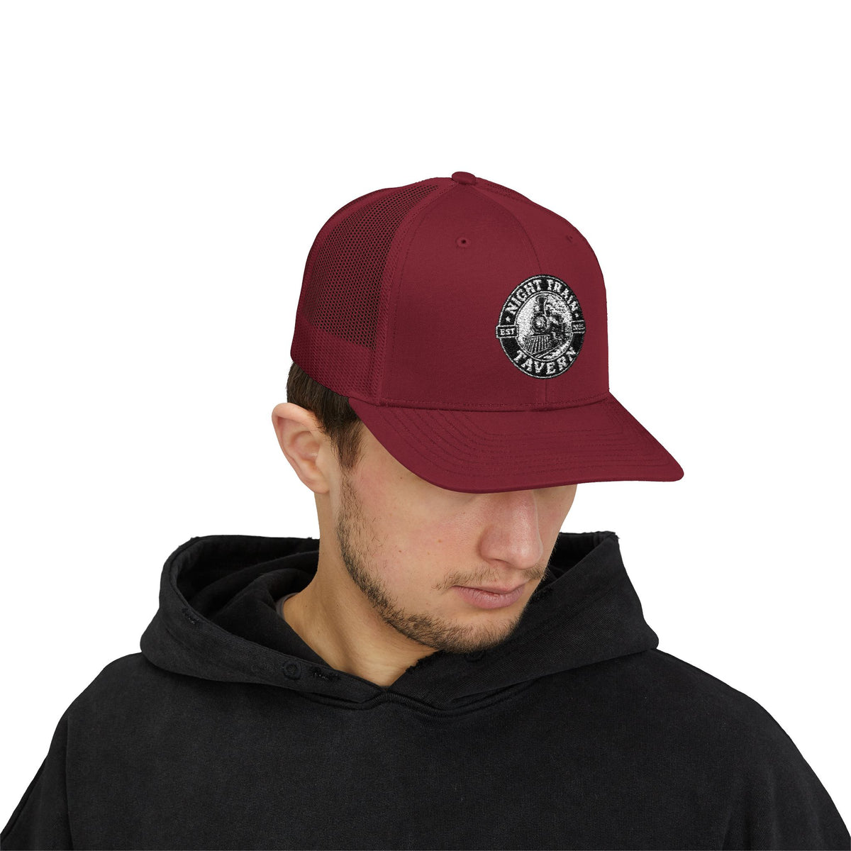 Night Train Tavern Trucker Cap-Embroidery