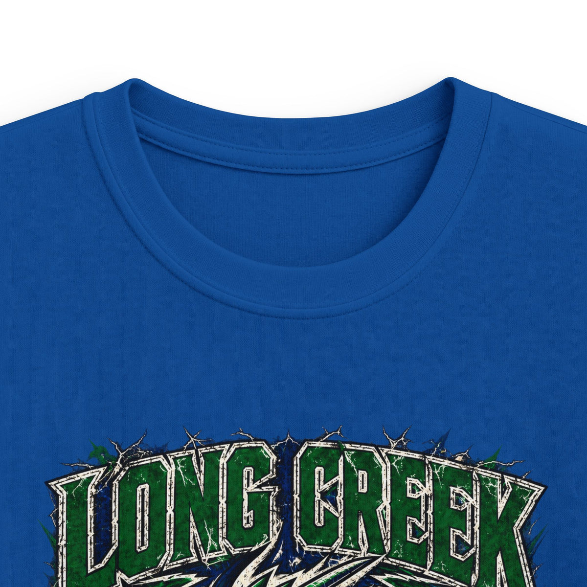 Long Creek Dragons Kids Tee — Green Fierce Dragon School Spirit Shirt