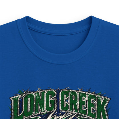 Long Creek Dragons Kids Tee — Green Fierce Dragon School Spirit Shirt