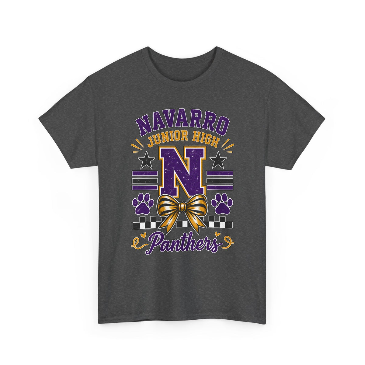 Navarro Junior High Panthers T-Shirt – School Spirit Tee with Purple & Gold Mascot Design