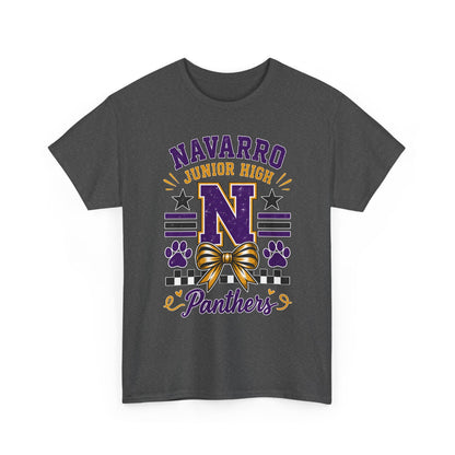Navarro Junior High Panthers T-Shirt – School Spirit Tee with Purple & Gold Mascot Design