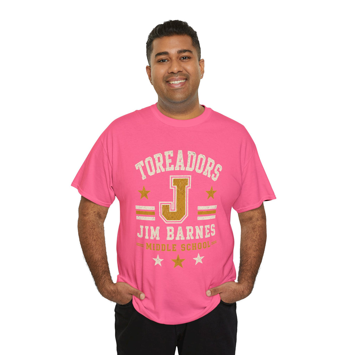 Toreadors Jim Barnes School Letterman Tee — Vintage School Spirit T-Shirt