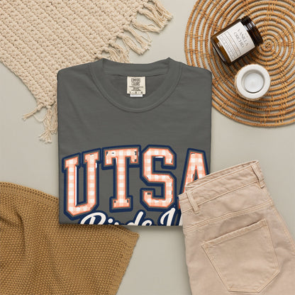 UTSA Birds Up T-Shirt — San Antonio Orange Garment-Dyed Tee