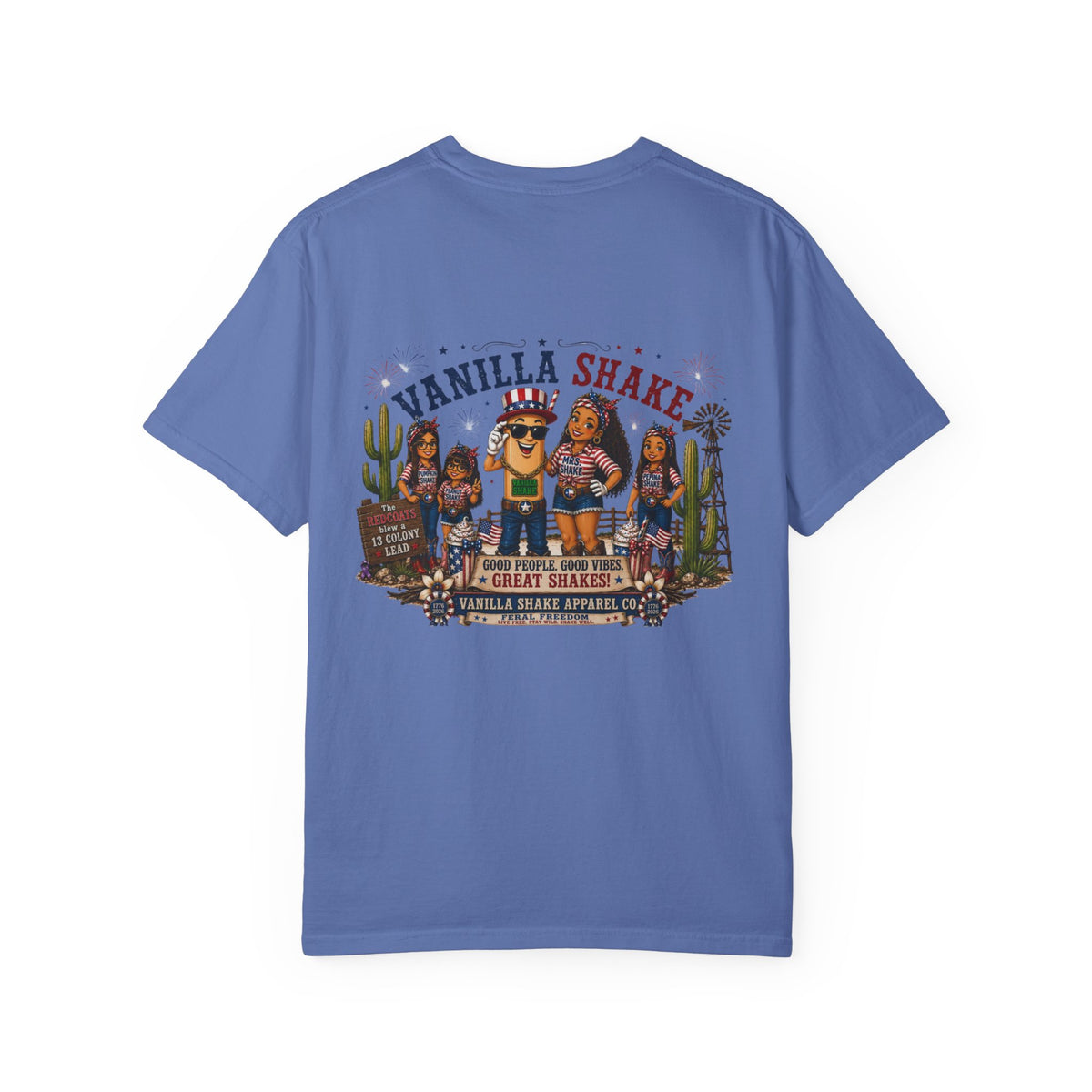 Family Shakes 4th of July-Unisex Garment-Dyed T-shirt