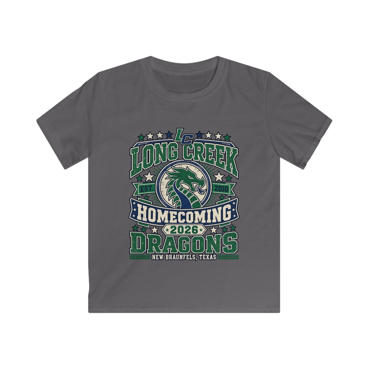 Homecoming Dragons Kids Tee — Long Creek 2026 School Spirit Shirt