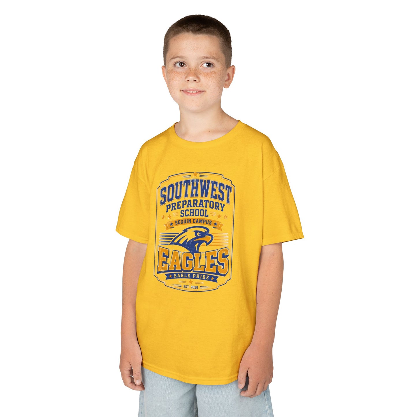 Kids T-Shirt — Southwest Preparatory School Eagles Mascot Tee