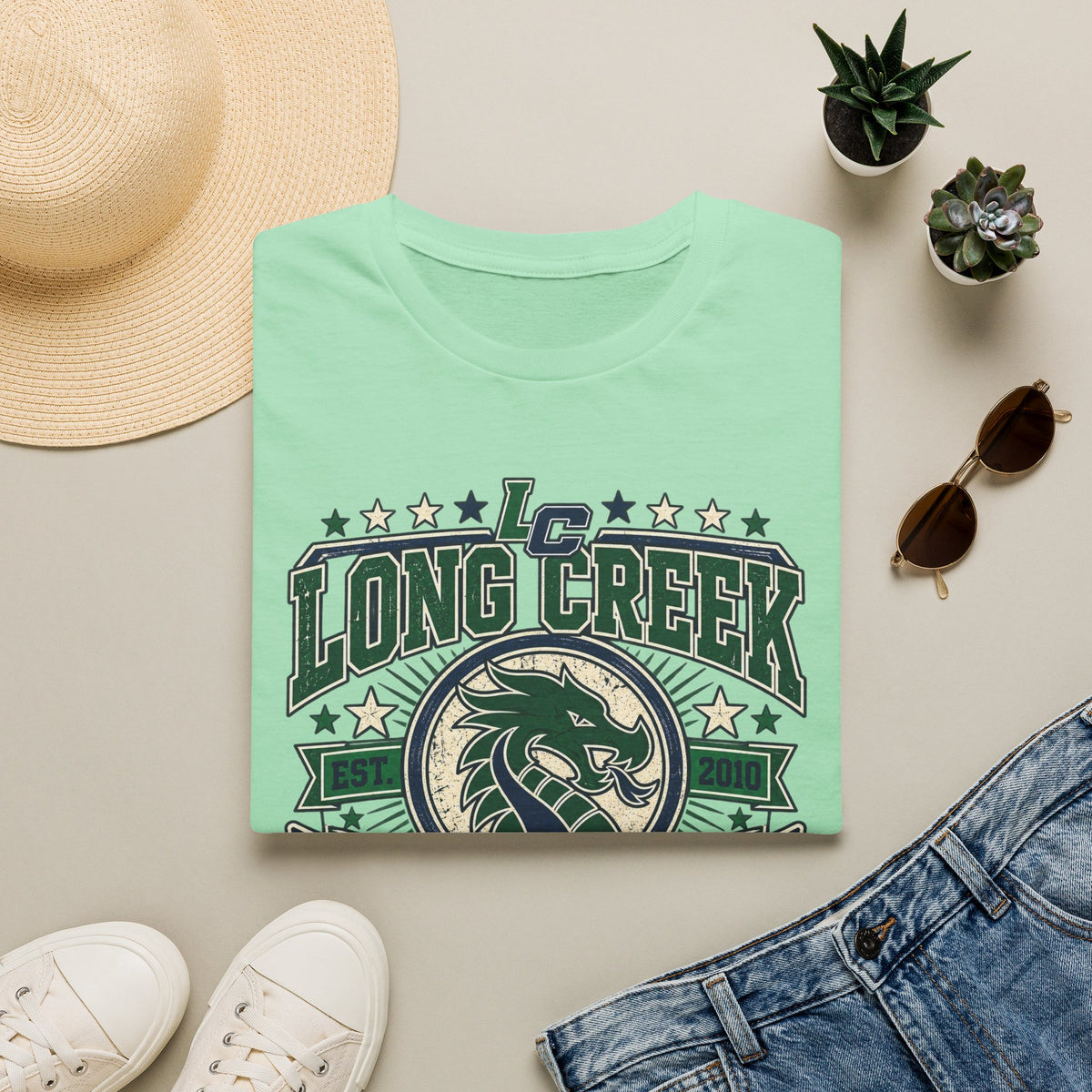 Long Creek Dragons Homecoming T-Shirt — School Spirit Tee (Est. 2020)