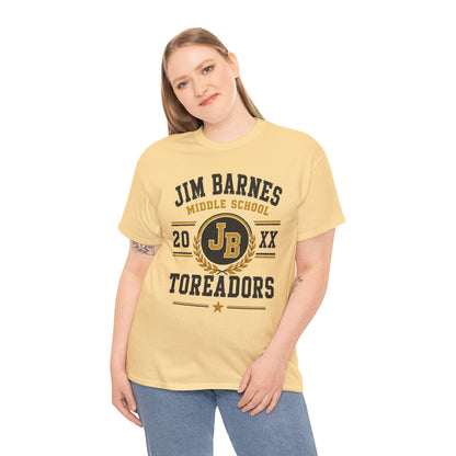 Jim Barnes Middle School Toreadors T-Shirt — School Spirit Tee with JB Crest