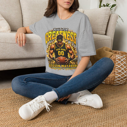 Custom Seguin Matador Basketball Player Tee | Personalized Name & Jersey Number