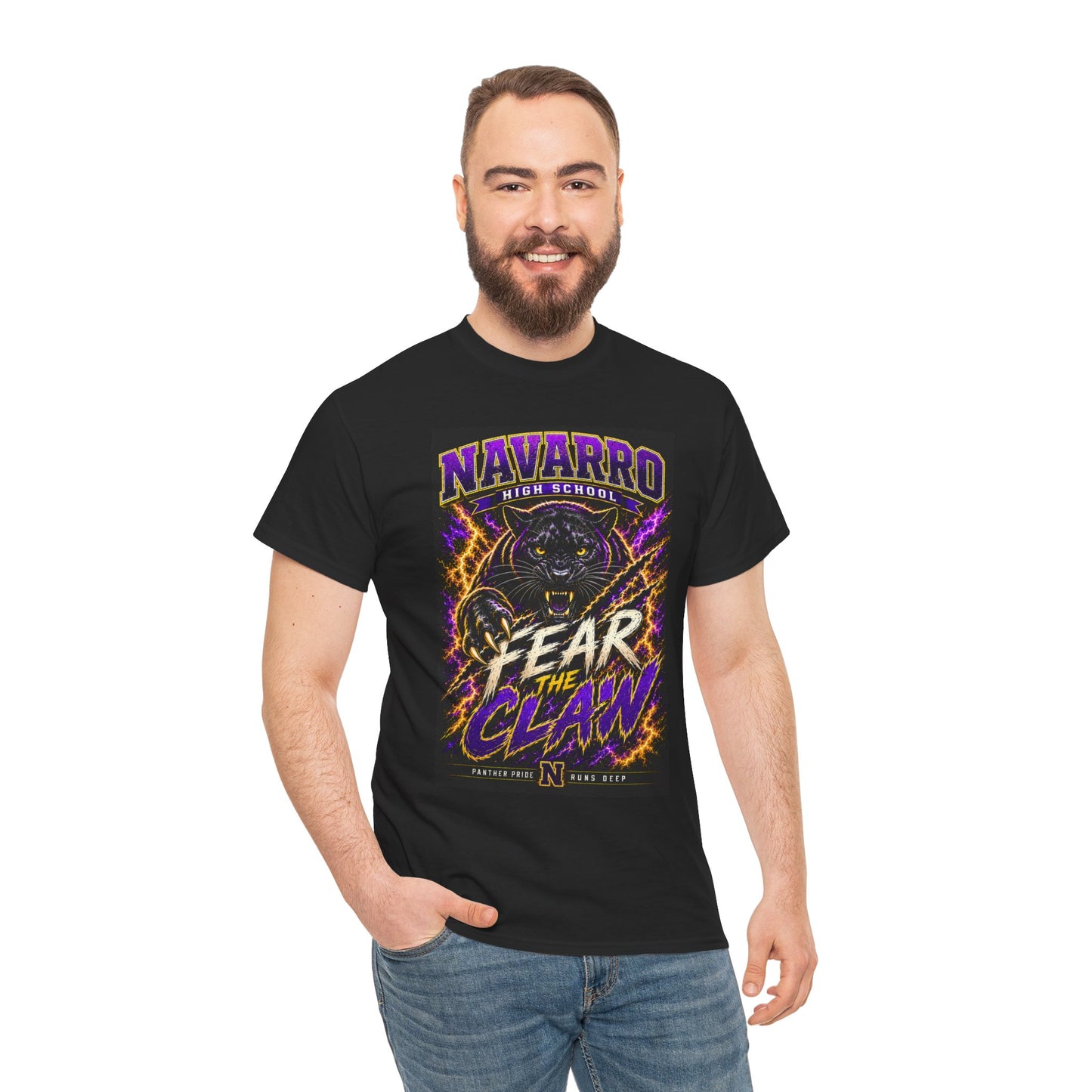 Navarro High "Fear the Claw" Panther Tee — School Spirit Football Shirt