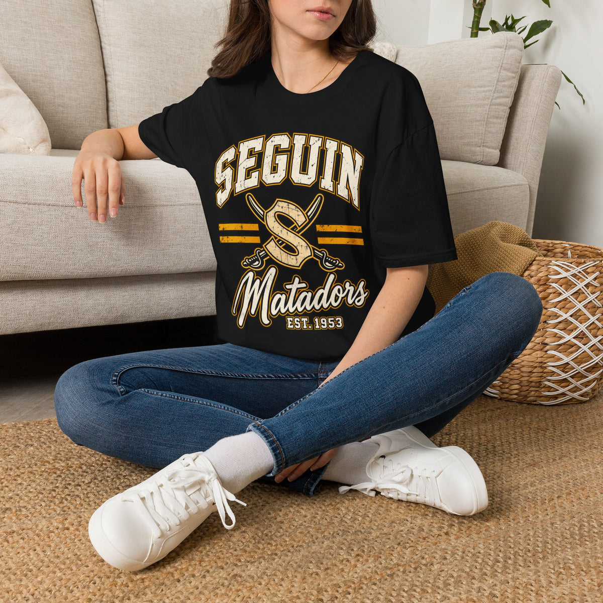 Seguin Matadors Vintage T-Shirt — School Spirit Baseball Design